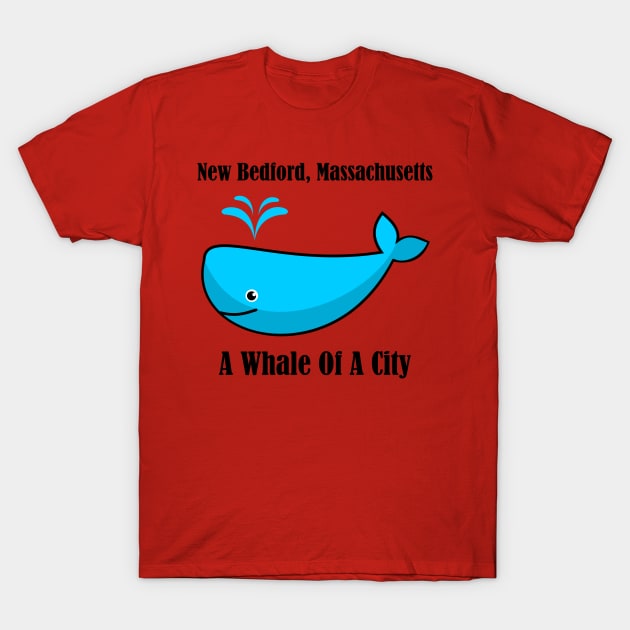 New Bedford Massachusetts A Whale Of A City T-Shirt by MisterBigfoot